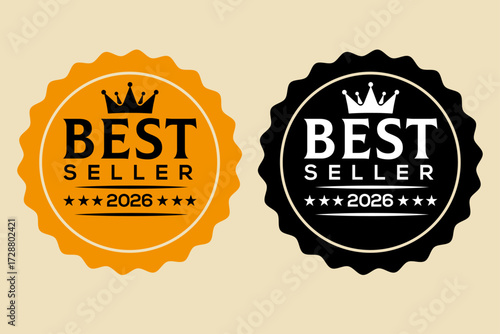 Dynamic vector design featuring a prominent best seller graphic with bold typography and vibrant cmyk color elements for impactful marketing
