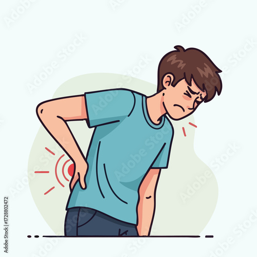 Man suffering from back pain medical condition