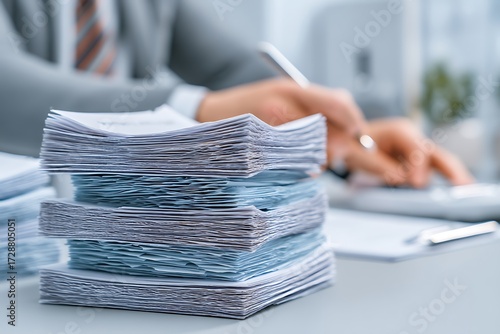 Wallpaper Mural Valuable business documents, including contracts, captured using Generative AI technology for a professional and organized setting. Torontodigital.ca