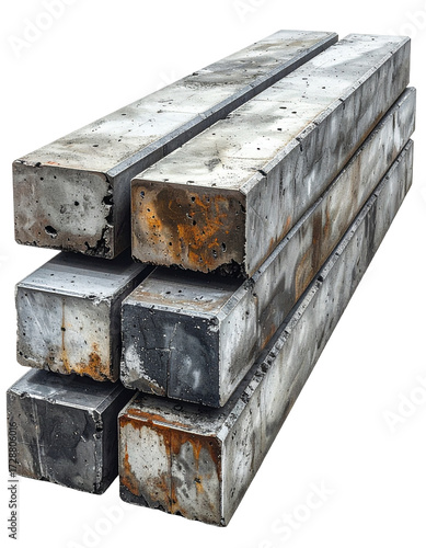Stacked concrete blocks