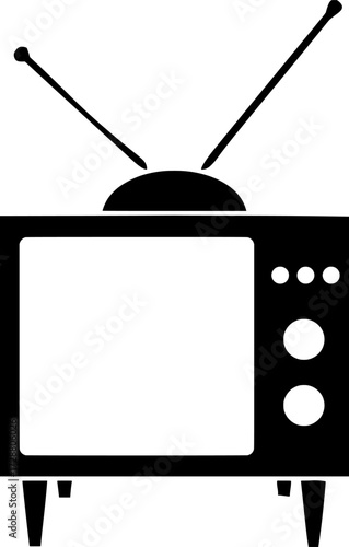 Retro Television Icon TV Symbol Vector