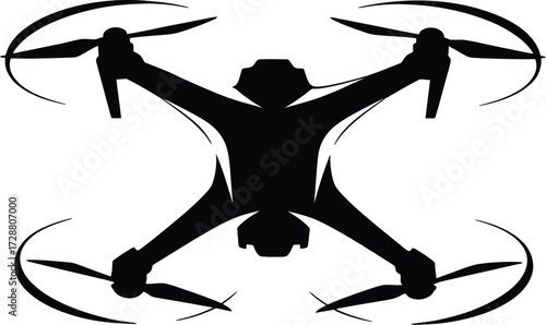 Modern quadcopter drone isolated on white background