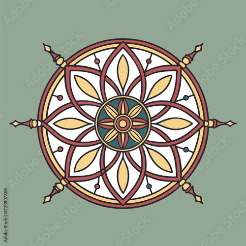 Mandala-Like Structures. Complex radial symmetry inspired by mandalas offering spiritual connections via pattern repetition.