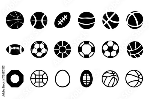Collection of various sport balls for design use