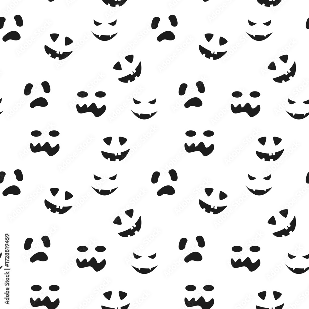 Fototapeta premium Happy Halloween party, Orange and violet, vector illustration design seamless template, Trick or Treat 