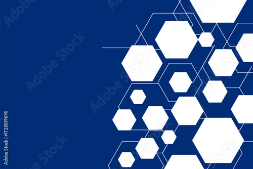 vector sci-fi hexagonal futuristic pattern, innovation future technology background	
