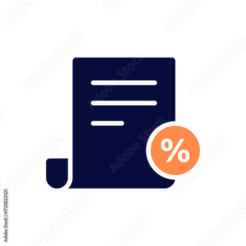 Tax Form Financial Accounting Percentage Icon