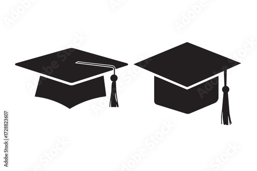 Educational graduation cap design with academic symbols and celebratory elements in vibrant colors