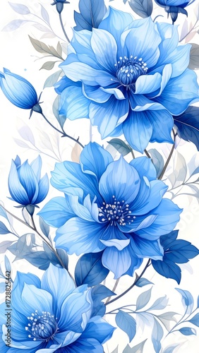 Vibrant blue floral bouquet