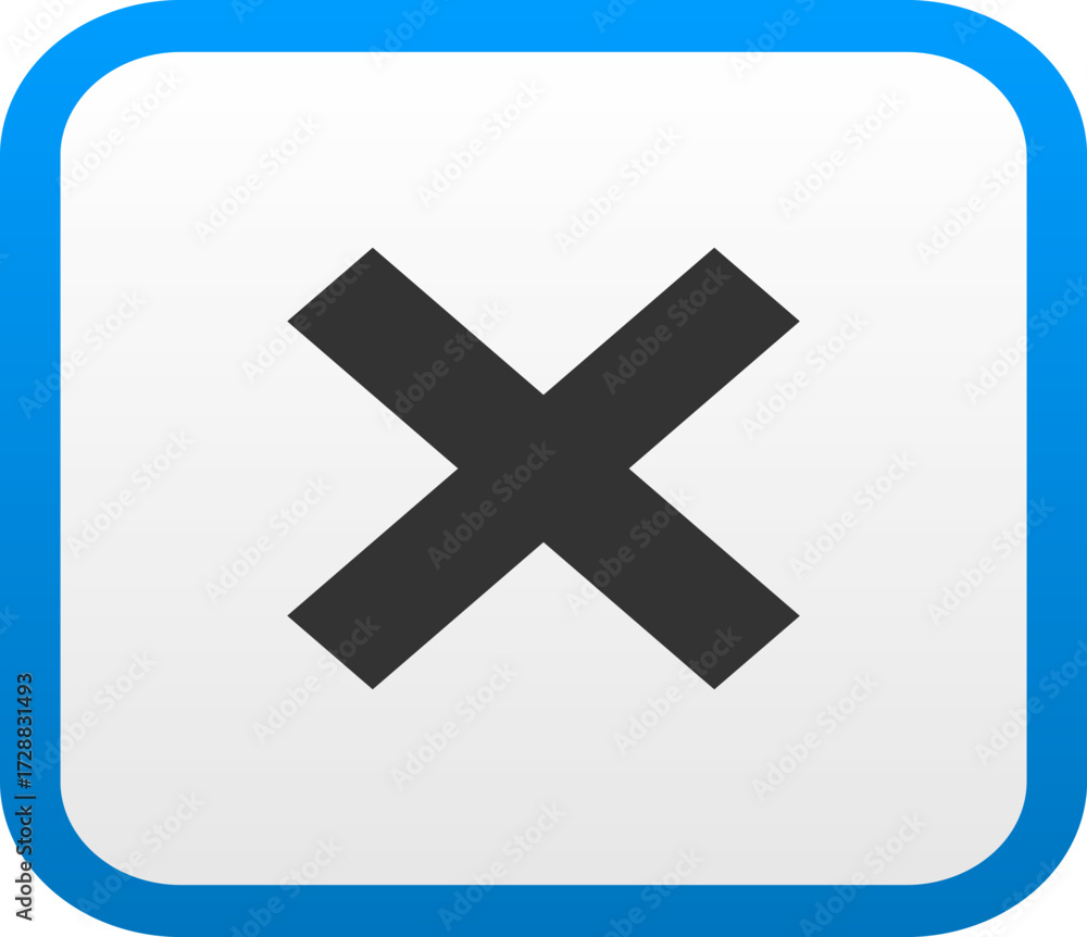 Obraz premium Close button vector icon X mark delete symbol for user interface design and web navigation