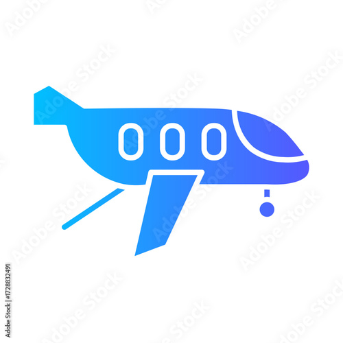 airplane gradient icon