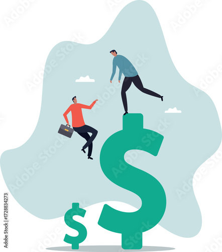 Increase profit, financial advisor help increase earning, income or revenue, growing wealth, profit growth or funding support,about a man and his life.