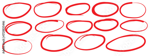 highlight oval circle hand drawn doodle frames free pencil round lines round brush mark vector