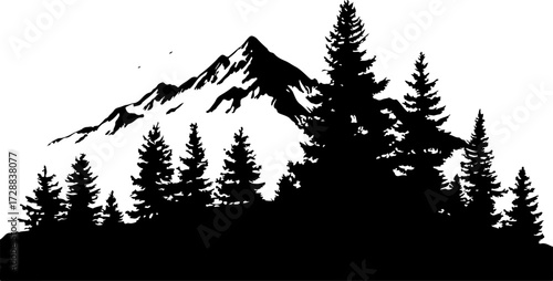 "Silhouetted Alpine Escape"