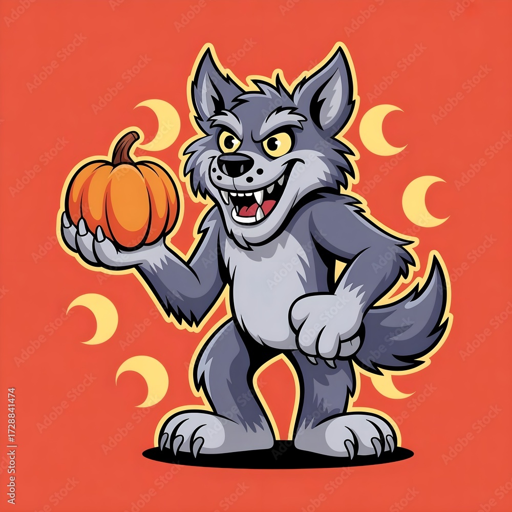 Obraz premium Pumpkin Howl Werewolf