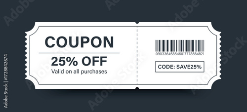 Discount coupon card design. vector coupon, Promotion card template. coupon vector illustration
