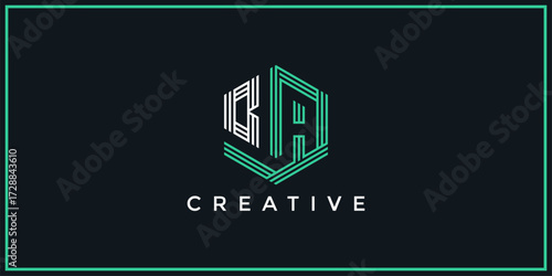 BA Hexagon Logo Design