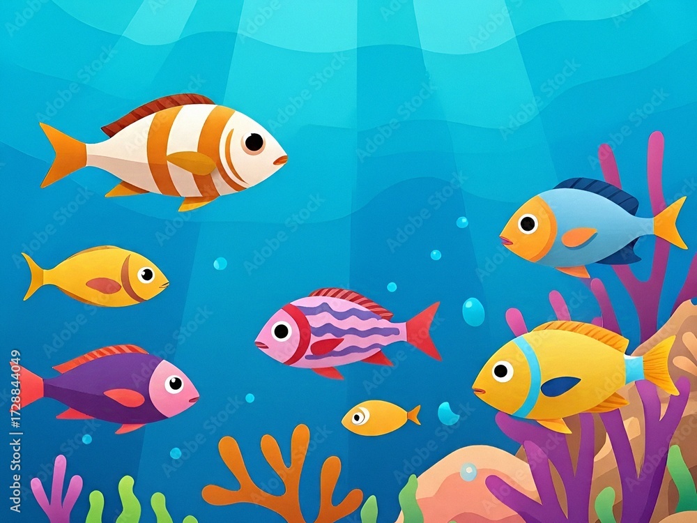 Naklejka premium fish in the sea