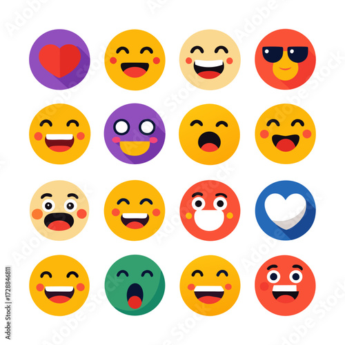 Collection of expressive emojis, conveying a range of feelings