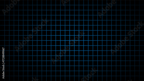 Abstract glowing blue grid on dark background, perfect for technology, digital and sci fi design projects