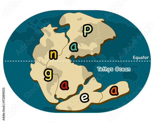 All Earth's continents were once combined in one supercontinent, Pangaea. This gigantic continent, called  Pangaea.