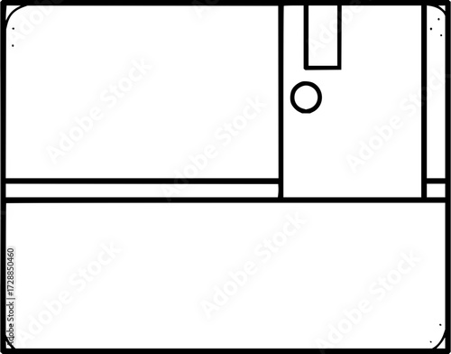 Modern minimalist abstract geometric composition with clean lines and simple shapes, perfect for design projects