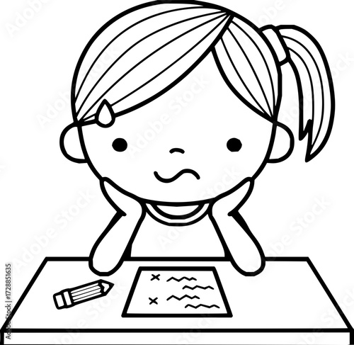 Young student struggling with homework, feeling overwhelmed and stressed while studying at a desk, expressing confusion and anxiety about schoolwork