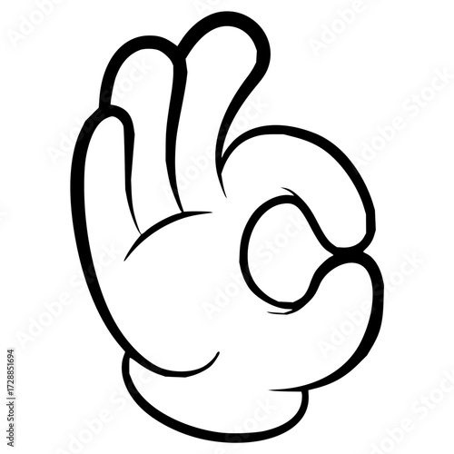Perfect gesture indicating approval and success, conveying positive affirmation and excellence in a clean, bold outline