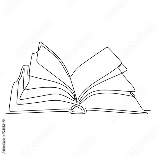 Open book with pages unfurling to reveal knowledge and endless possibilities for learning and discovery