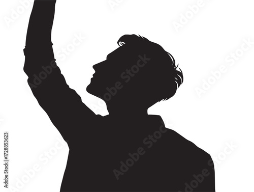 Motivation silhouette icon vector illustration solid black inner drive and determination