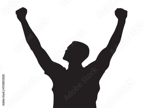 Motivation silhouette icon vector illustration solid black positive encouragement and incentive