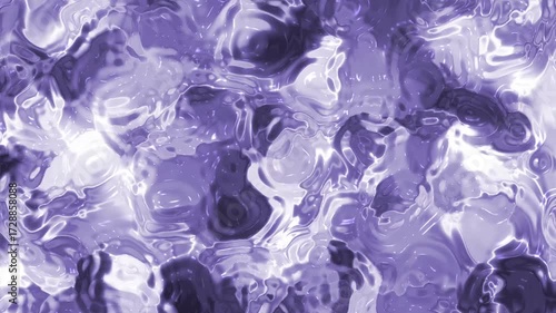 Abstracts Plastic Water, Abstract purple liquid surface with waves and reflections, seamless looping background.,  royalty free stock.
