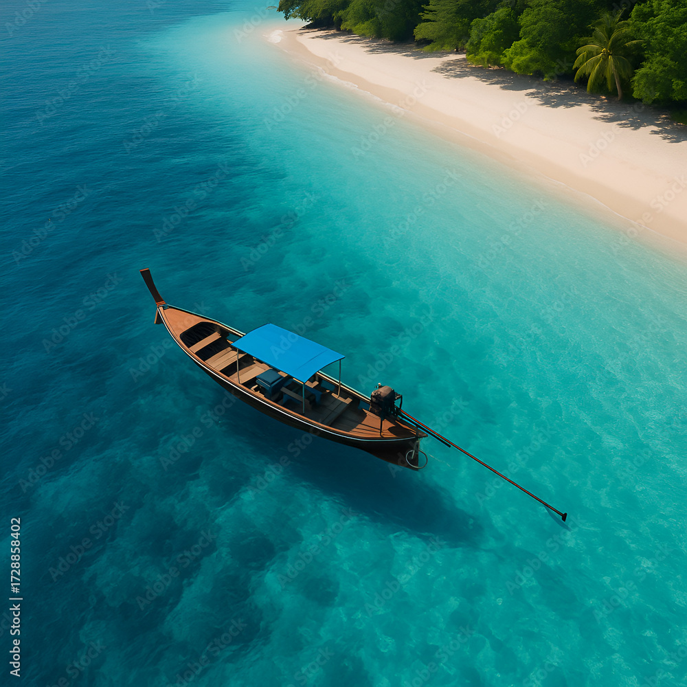 Fototapeta premium boat on the sea