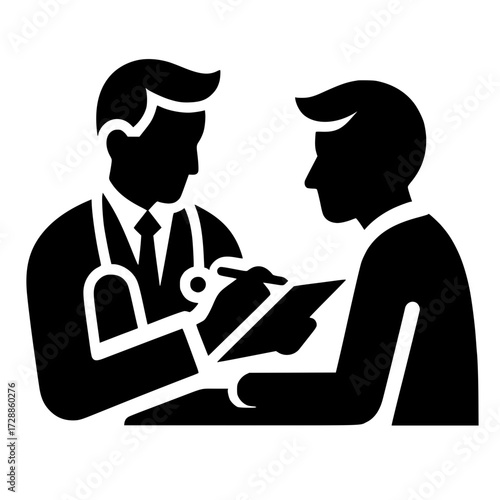 Doctor, Patient, Medical Checkup Icon