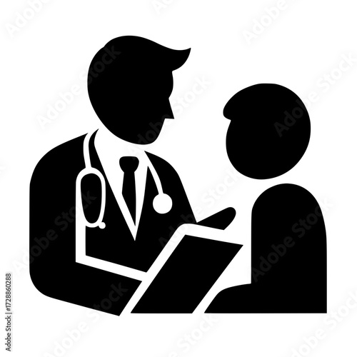 Doctor, Patient, Medical Checkup Icon