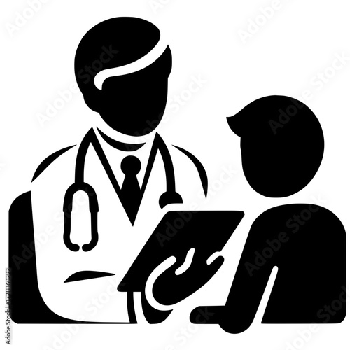 Doctor, Patient, Medical Checkup Icon