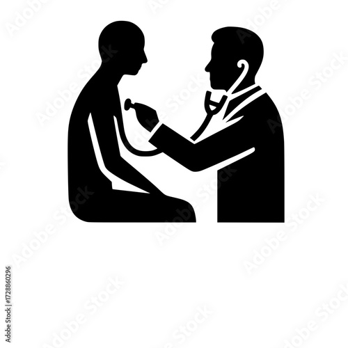 Doctor, Patient, Medical Checkup Icon