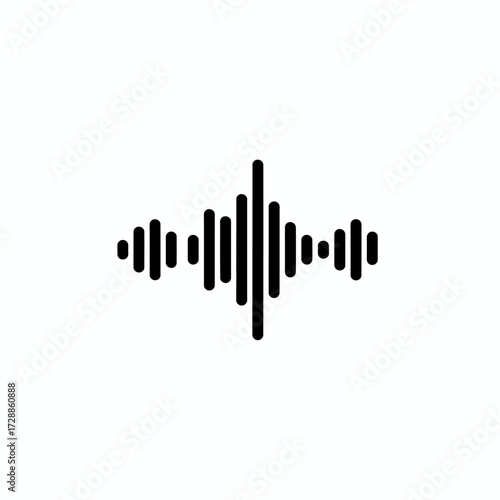 Dynamic audio waveform graphic symbolizing sound waves, data streams, or broadcast signals for modern digital communication and media projects