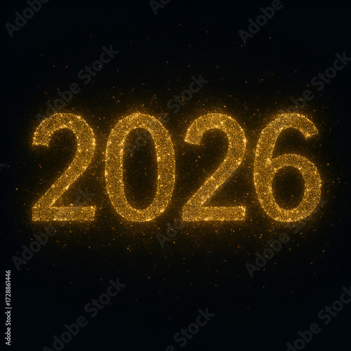 the numbers 2026 floating in space