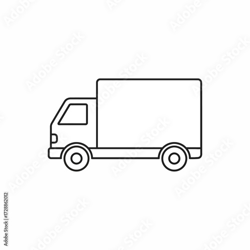 Sleek delivery truck icon representing swift logistics and efficient transportation solutions for modern businesses aiming for seamless shipping operations.