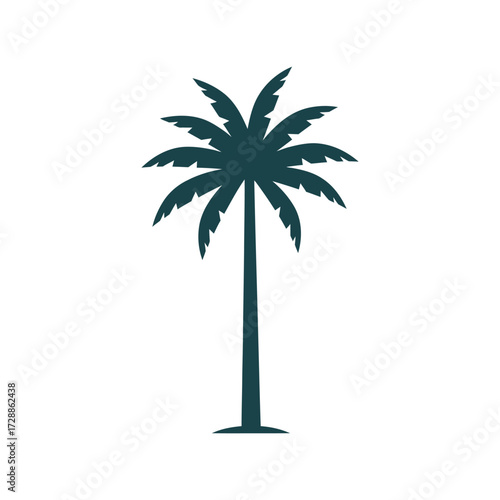 Tropical palm tree silhouette vector illustration for summer vacation beach resorts vector