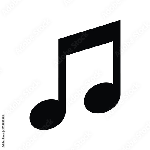 Isolated musical note icon symbol graphic element vector art vector