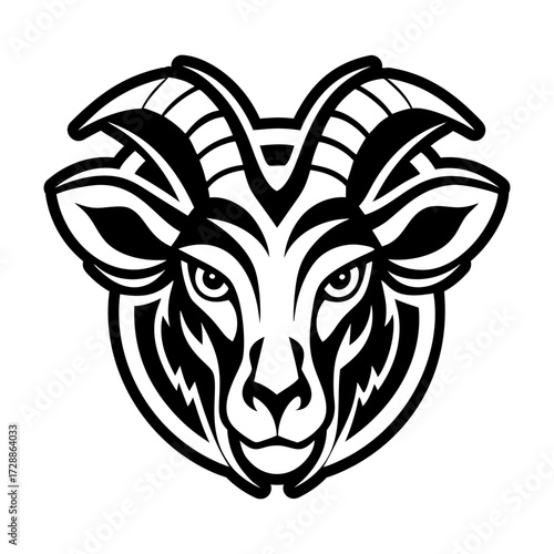 A glyph style icon of antlers logo
