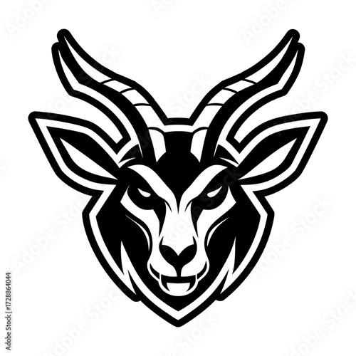 Glyph icon showing a wild antelope logo