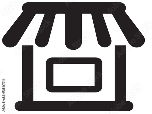Online Store silhouette icon vector illustration solid black digital retail outlet