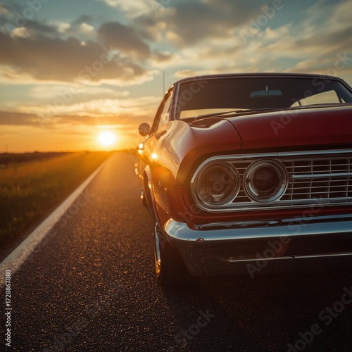 Classic Car Headlight Detail