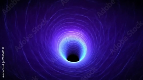 Abstract purple spiral tunnel