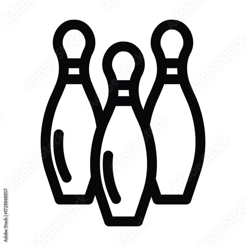 bowling ball and pin icon
