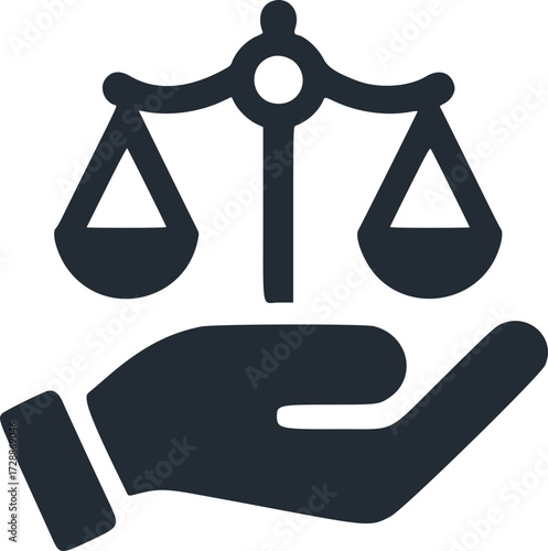 Justice and Legal System Icon — Court Symbol