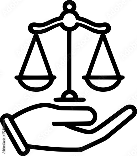 Justice and Legal System Icon — Court Symbol